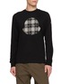 MONCLER Long Sleeve Chequered Emblem Appliqué Top