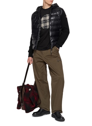 Figure View - Click To Enlarge - MONCLER - Long Sleeve Chequered Emblem Appliqué Top