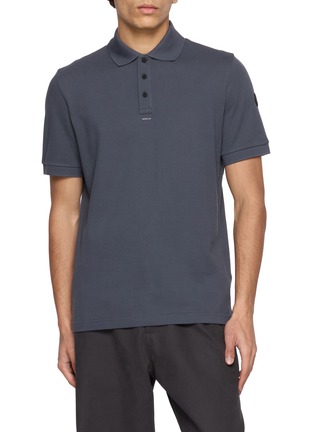 Main View - Click To Enlarge - MONCLER - Logo Print Polo Shirt