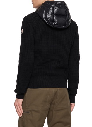 Back View - Click To Enlarge - MONCLER - Padded Hooded Zip Up Cardigan