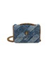 KURT GEIGER Micro Kensington Denim Shoulder Bag