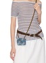 Figure View - Click To Enlarge - KURT GEIGER - Micro Kensington Denim Shoulder Bag