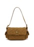 KURT GEIGER Kensington Multipocket Suede Shoulder Bag