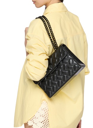 Figure View - Click To Enlarge - KURT GEIGER - Kensington Drench Leather Shoulder Bag