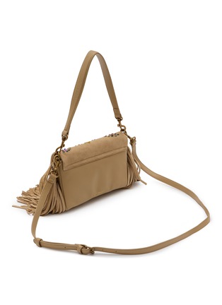 Detail View - Click To Enlarge - KURT GEIGER - Small Oxford Fringe Suede Shoulder Bag