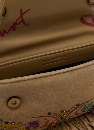 Detail View - Click To Enlarge - KURT GEIGER - Small Oxford Fringe Suede Shoulder Bag