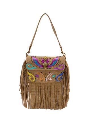 Main View - Click To Enlarge - KURT GEIGER - Small Oxford Fringe Suede Shoulder Bag
