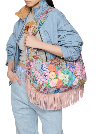 Figure View - Click To Enlarge - KURT GEIGER - Large Shoreditch Fringe Hobo Bag