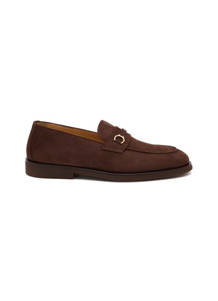 Main View - Click To Enlarge - BRUNELLO CUCINELLI - Horsebit Suede Loafers