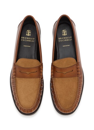 Detail View - Click To Enlarge - BRUNELLO CUCINELLI - Suede Leather Loafers