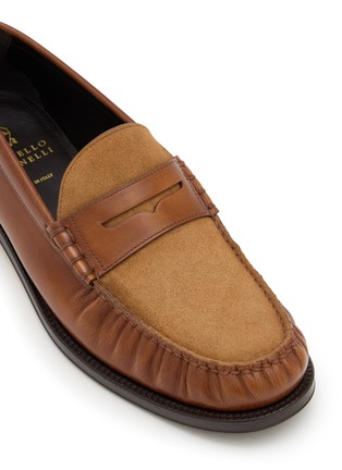 Detail View - Click To Enlarge - BRUNELLO CUCINELLI - Suede Leather Loafers