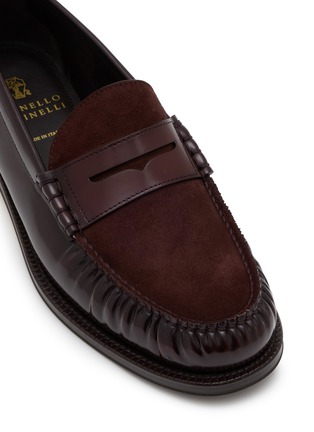 Detail View - Click To Enlarge - BRUNELLO CUCINELLI - Suede Leather Loafers