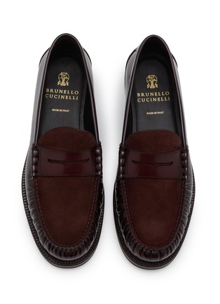 Figure View - Click To Enlarge - BRUNELLO CUCINELLI - Suede Leather Loafers