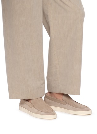 Figure View - Click To Enlarge - BRUNELLO CUCINELLI - Suede Loafers