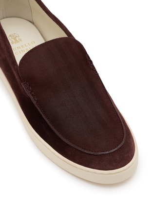 Detail View - Click To Enlarge - BRUNELLO CUCINELLI - Suede Loafer Sneakers