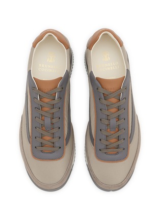 Detail View - Click To Enlarge - BRUNELLO CUCINELLI - Nylon Leather Men's Sneakers