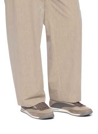 Figure View - Click To Enlarge - BRUNELLO CUCINELLI - Nylon Leather Men's Sneakers