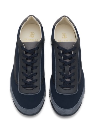 Detail View - Click To Enlarge - BRUNELLO CUCINELLI - Nylon Leather Men's Sneakers