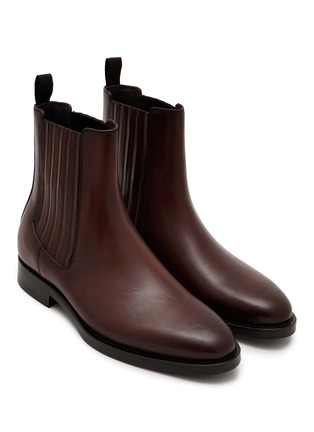 Detail View - Click To Enlarge - BRUNELLO CUCINELLI - Leather Chelsea Boots