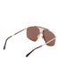 Figure View - Click To Enlarge - ALAÏA - Metal Angilar Aviator Sunglasses