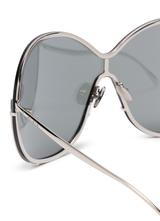 Detail View - Click To Enlarge - ALAÏA - Metal Oval Butterfly Sunglasses