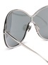 Detail View - Click To Enlarge - ALAÏA - Metal Oval Butterfly Sunglasses