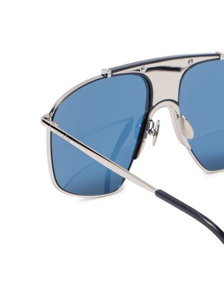 Detail View - Click To Enlarge - ALAÏA - Metal Angilar Aviator Sunglasses