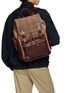 Figure View - Click To Enlarge - BRUNELLO CUCINELLI - Leather Techno Fabric City Back Pack