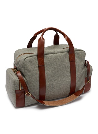 Detail View - Click To Enlarge - BRUNELLO CUCINELLI - Wool Alpaca Cashmere Leather Travel Bag