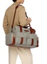 Front View - Click To Enlarge - BRUNELLO CUCINELLI - Wool Alpaca Cashmere Leather Travel Bag