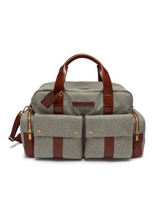 Main View - Click To Enlarge - BRUNELLO CUCINELLI - Wool Alpaca Cashmere Leather Travel Bag