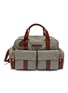 BRUNELLO CUCINELLI Wool Alpaca Cashmere Leather Travel Bag