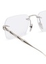 Detail View - Click To Enlarge - GUCCI - Metal Rectangle Optical Glasses