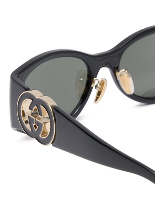 Detail View - Click To Enlarge - GUCCI - Injection Oval Sunglasses