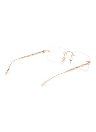 Figure View - Click To Enlarge - GUCCI - Metal Rectangle Optical Glasses