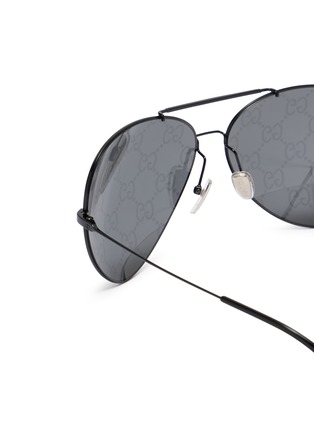 Detail View - Click To Enlarge - GUCCI - Metal Pilot Sunglasses