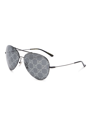 Main View - Click To Enlarge - GUCCI - Metal Pilot Sunglasses