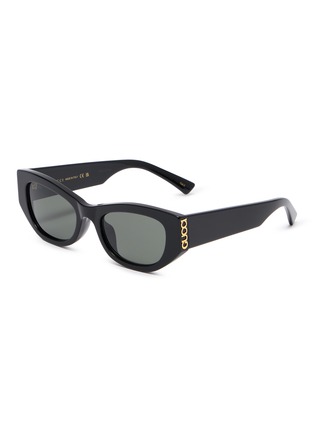 Main View - Click To Enlarge - GUCCI - Recycled Acetate Rectangle Sunglasses