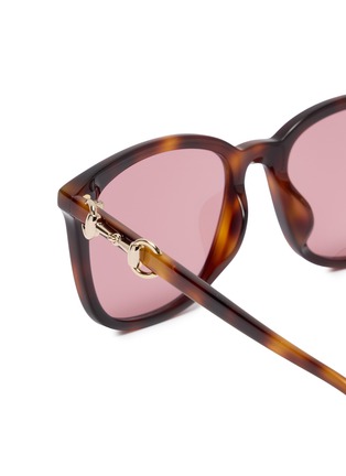 Detail View - Click To Enlarge - GUCCI - Recycled Acetate Square Sunglasses