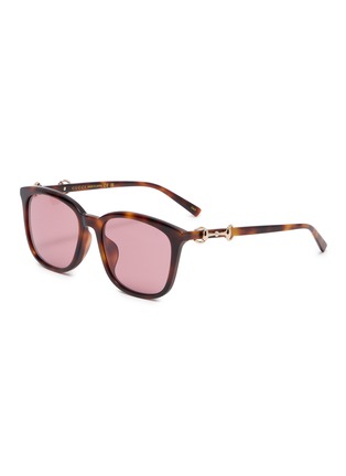 Main View - Click To Enlarge - GUCCI - Recycled Acetate Square Sunglasses