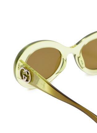 Detail View - Click To Enlarge - GUCCI - Injection Oval Sunglasses