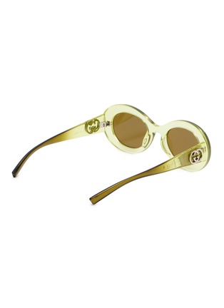 Figure View - Click To Enlarge - GUCCI - Injection Oval Sunglasses