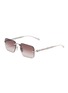 GUCCI Metal Rectangular Sunglasses
