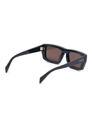 Figure View - Click To Enlarge - GUCCI - Recycled Acetate Rectangular Sunglasses