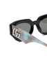 Detail View - Click To Enlarge - GUCCI - Recycled Acetate Cateye Sunglasses