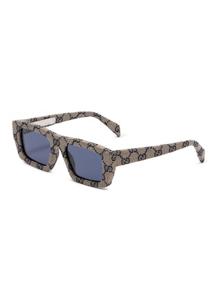Main View - Click To Enlarge - GUCCI - Recycled Acetate Rectangular Sunglasses