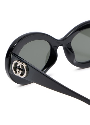 Detail View - Click To Enlarge - GUCCI - Injection Oval Sunglasses