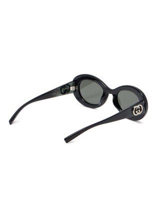 Figure View - Click To Enlarge - GUCCI - Injection Oval Sunglasses