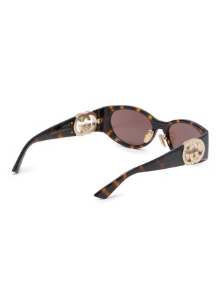 Figure View - Click To Enlarge - GUCCI - Injection Oval Sunglasses