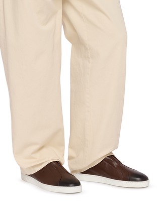 Figure View - Click To Enlarge - MAGNANNI - Laceless Leather Slip-On Men's Sneakers